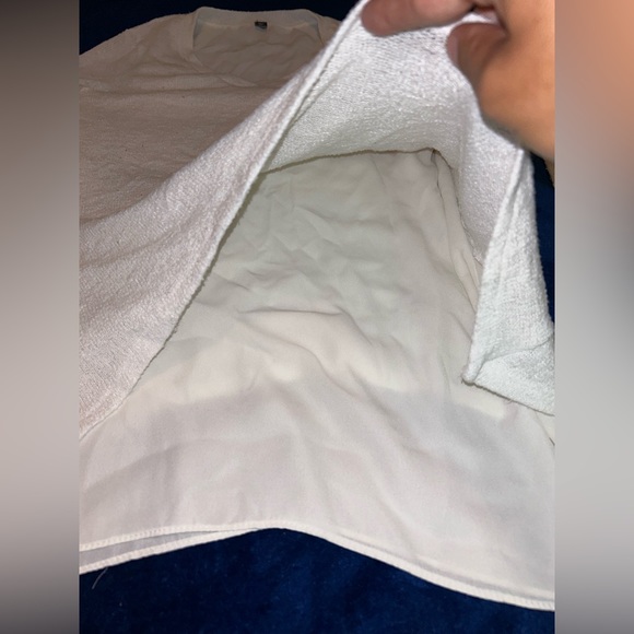 White long sleeve light knit tee | size M - Picture 3 of 7